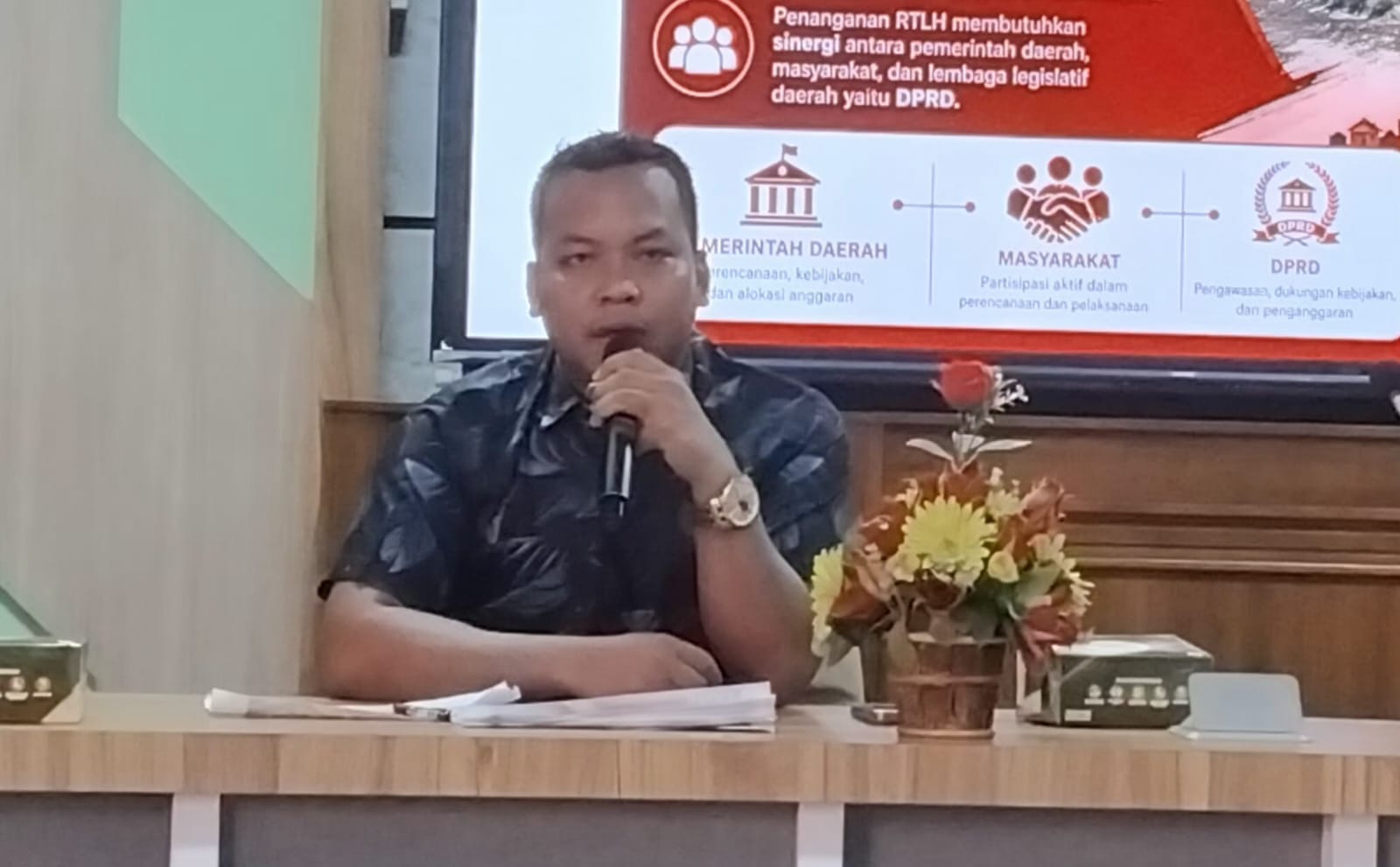 M. Danung Singgihaji saat menjadi narasumber Rakor Pokja dan Forum PKP di Bapperida Pati